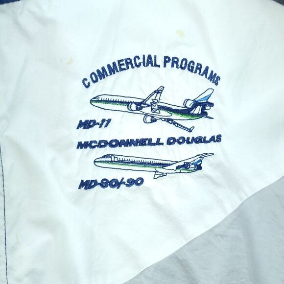 Vintage 80s Boeing Flight Bomber Men's Size XL McDonnell Douglas Pilot Aviator - Picture 2 of 16